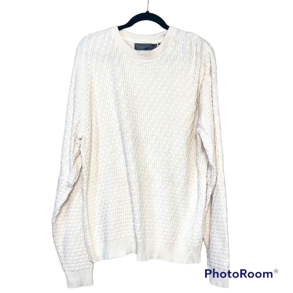 Light Beige Oscar de la Renta knit  Sweater | Sz XL